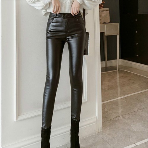 Femme simili cuir pantalon - simili,
