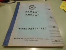 CZ 1972 OEM PARTS LIST 125cc MODEL 476 - 175cc MODEL 477 