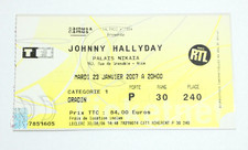 JOHNNY HALLYDAY BILLET CONCERT