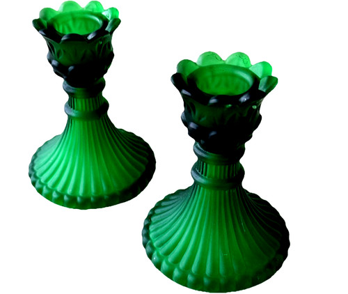 Vintage glass tulip candle - vintage,