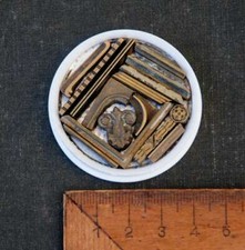 Lot de fers à dorer plaque matériel de reliure dorure ancien cuir bronze/laiton*