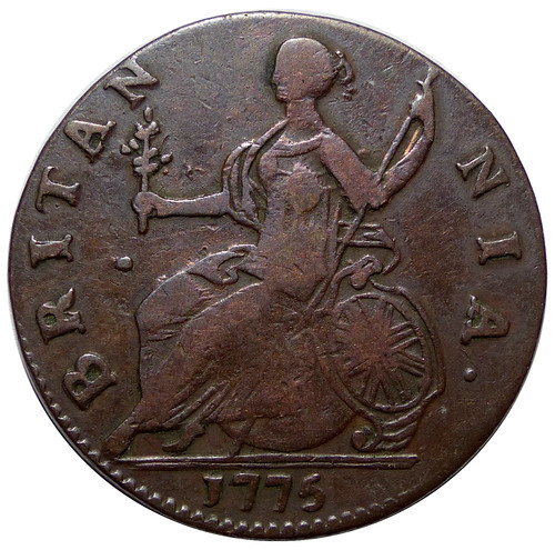 Royaume uni penny - 1/2, 1775