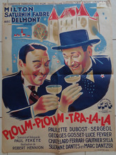 💥 AFFICHE CINÉMA ORIGINALE - 1946 - Ploum - Ploum - Tra - La - La