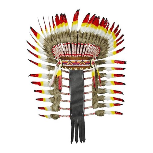 Coiffe indienne plumes - indienne,