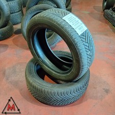 Set of 2 195/55 R16 87V HANKOOK KINERGY 4S 4S Season Tires Used 110004