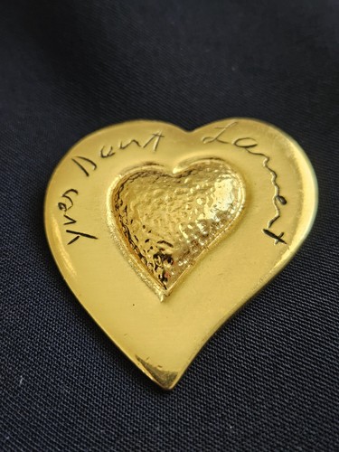 Broche cœur vintage ysl - cœur,