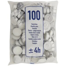 LOT DE 100 X BOUGIE CHAUFFE-PLATS - ENV. 4 HEURES - 100% NEUF