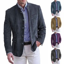Veste de costume décontractée homme daim polyester adaptée aux vêtements quo