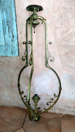 Ancien grand lustre gaz en - lustre, à