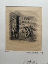 Jean Frélaut 1945 etching for