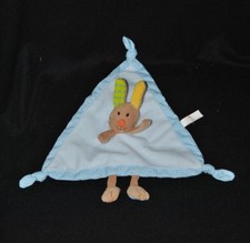 Peluche doudou lapin brun plat