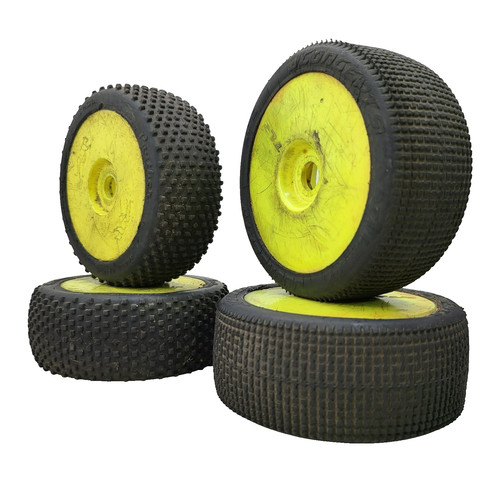 Yellow buggy wheels - x4,
