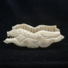 L 11cm Old China Hand Carved Auspicious Horse Cricket Cage Decoration Collection