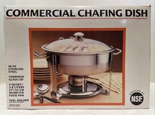 New/Open Box*Seville Classics 4 qt. Commercial Chafing Dish w/Lid*No. 14014