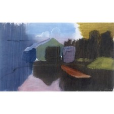 The Boathouse - Early Morning - I Hitchens Medici Print