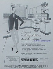 1957 FRENCH AD PUB DANDY KITCHEN FURNITURE SERVICE AD RARE VINTAGE