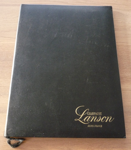 Porte menu champagne - menu, lanson