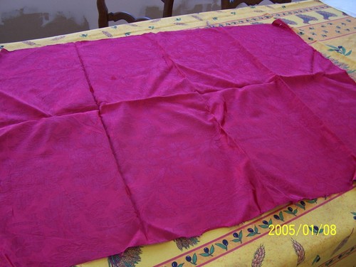 Coupon tissu ancien soie - coupon,