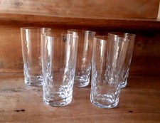 5 Antique Signed St. Louis Crystal Orangeade or Cocktail Cylindrical Glasses
