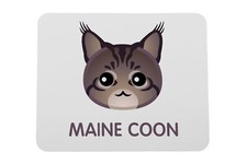 Maine Coon sous-main avec un