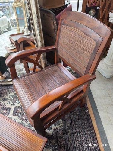 Paire fauteuils bois osier - paire,