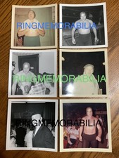 ORIGINAL WWWF WRESTLING FAN PHOTOGRAPHS - 1968 - LOT OF 6 - HANS “Great” MORTIER