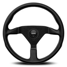 Genuine MOMO Montecarlo Black Leather 350mm Steering Wheel
