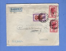 BELGIUM CONGO TO USA, SABENA AIR MAIL RE-SENT COVER, 1948, VF