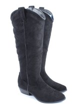 LUCKY SHOES Cuissarde Dames Botte haute T EU 38 noir style décontracté