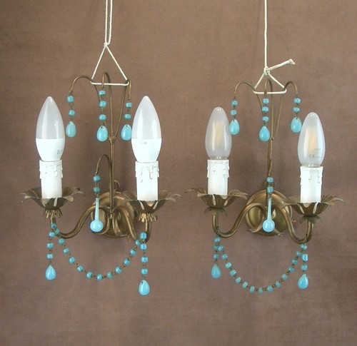 Paire appliques laiton et - d'appliques,