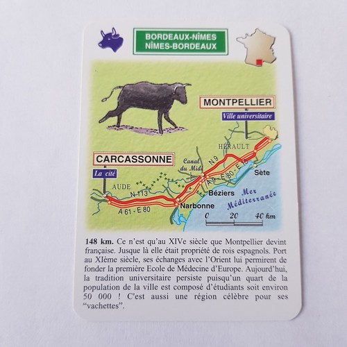 Carte bordeaux nîmes - carte,