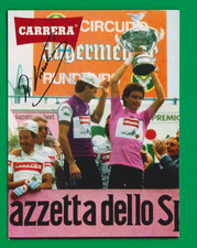 CYCLING cycling card ROBERTO VISENTINI and another team CARRERA Signed