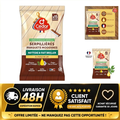 Cedar lingettes parquet - o'cedar,