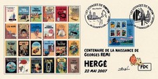 FRANCE 2007 FDC carte TINTIN
