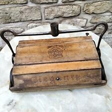 OLD MECHANICAL BROOM WOOD AND METAL YEAR 1920