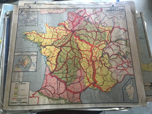 Ancienne affiche carte - affiche,