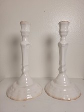 Pair of regency style blanc de chin candle sticks Le Grande Buffet Sabatier 