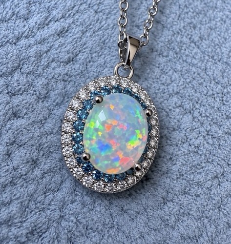 Collier pendentif opale - collier,