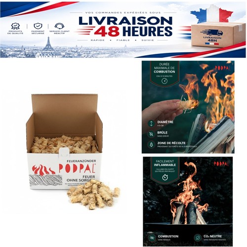 Allume feu naturels laine - laine, de