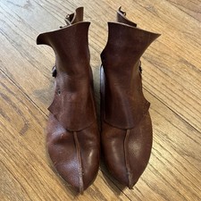 Trippen Penna Medieval Ankle Boots Adjustable Pointy Elf Style Brown Size 36 ￼