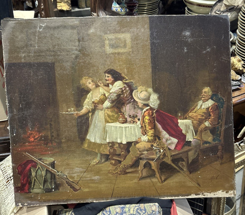 Ancien tableau huile sur - ancien,