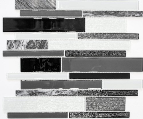 Pâte verre gris - gris, noir