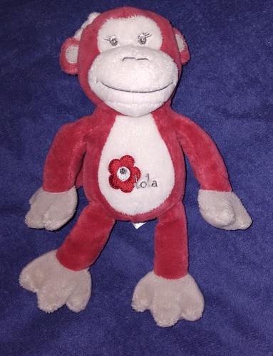 Doudou singe rouge arthur - rouge,