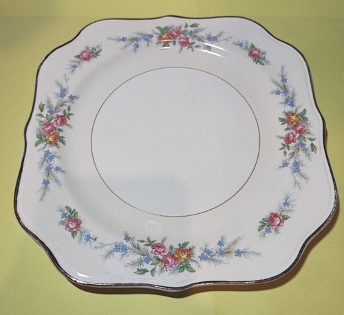 Vintage assiette plate carré - assiette,