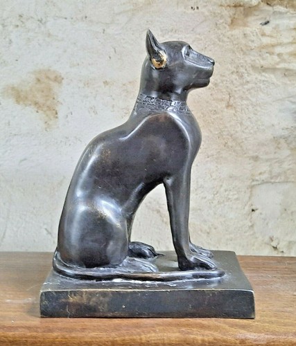 Statuette chat bronze - statuette, de
