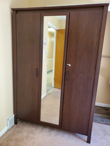 Dark wood armoire - wood,