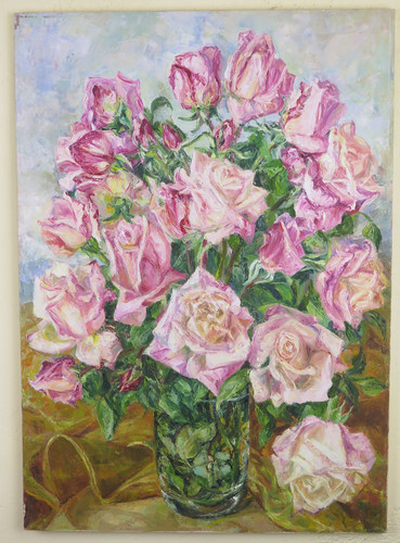 Tableau nature morte fleurs - tableau,