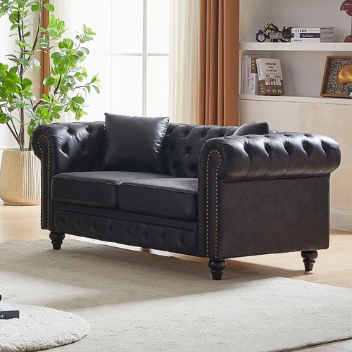 Chesterfield sofa couch - 63.5",
