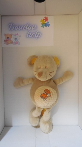 Doudou peluche souris beige - doudou,