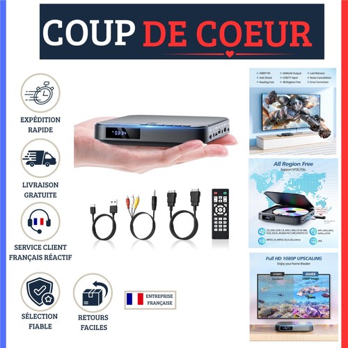 Mini lecteur dvd hdmi 1080p - dvd,